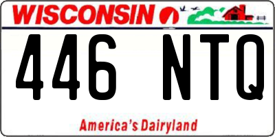 WI license plate 446NTQ