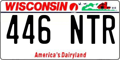 WI license plate 446NTR