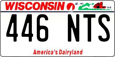 WI license plate 446NTS