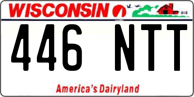 WI license plate 446NTT