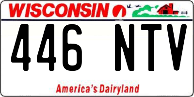 WI license plate 446NTV