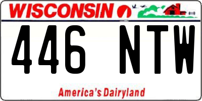 WI license plate 446NTW
