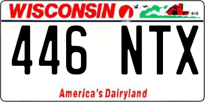 WI license plate 446NTX