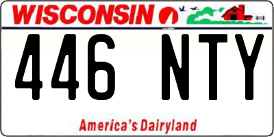 WI license plate 446NTY