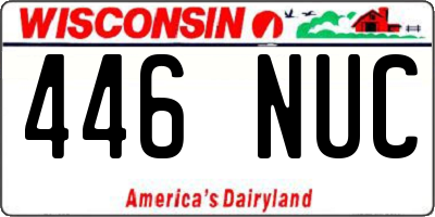WI license plate 446NUC