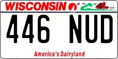 WI license plate 446NUD