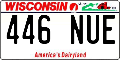WI license plate 446NUE