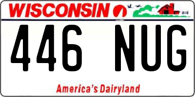 WI license plate 446NUG