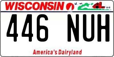 WI license plate 446NUH