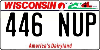 WI license plate 446NUP