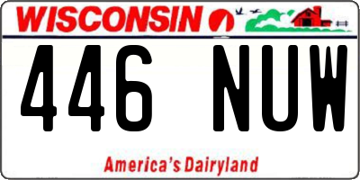 WI license plate 446NUW