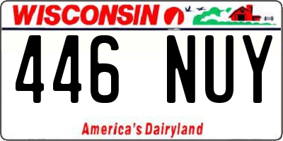 WI license plate 446NUY