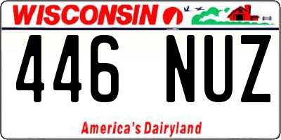 WI license plate 446NUZ