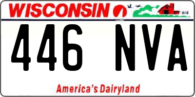 WI license plate 446NVA
