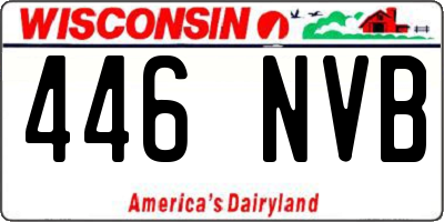 WI license plate 446NVB