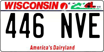 WI license plate 446NVE