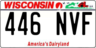 WI license plate 446NVF