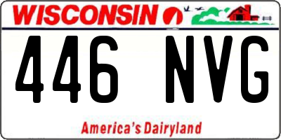 WI license plate 446NVG