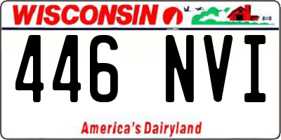 WI license plate 446NVI