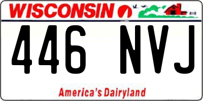WI license plate 446NVJ