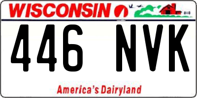 WI license plate 446NVK
