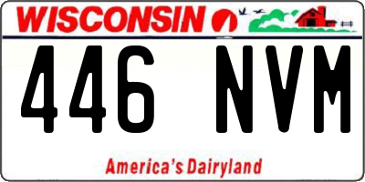 WI license plate 446NVM