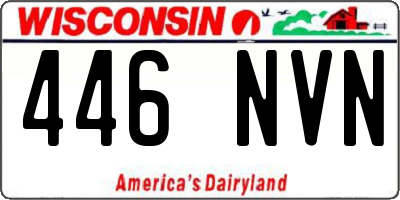 WI license plate 446NVN