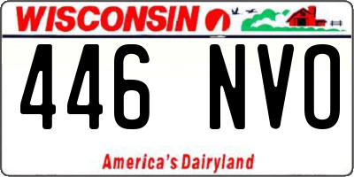 WI license plate 446NVO