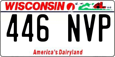 WI license plate 446NVP