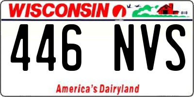 WI license plate 446NVS