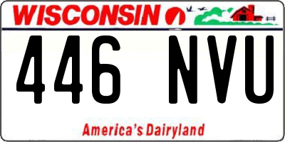 WI license plate 446NVU
