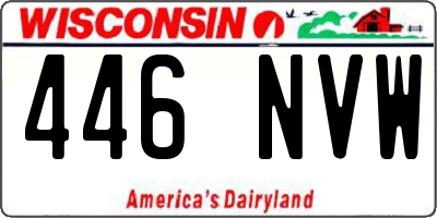WI license plate 446NVW