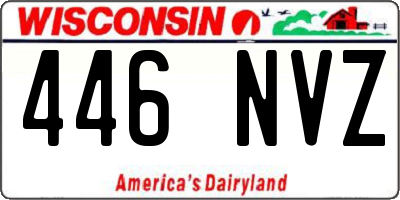 WI license plate 446NVZ