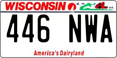 WI license plate 446NWA
