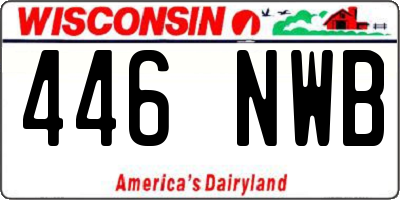 WI license plate 446NWB