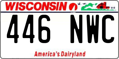 WI license plate 446NWC