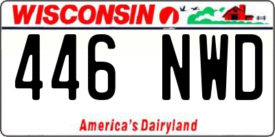 WI license plate 446NWD