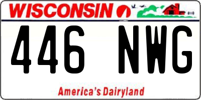 WI license plate 446NWG