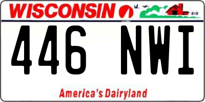 WI license plate 446NWI