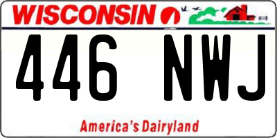 WI license plate 446NWJ