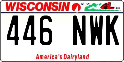 WI license plate 446NWK