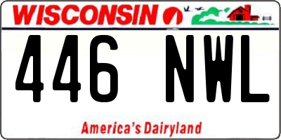 WI license plate 446NWL