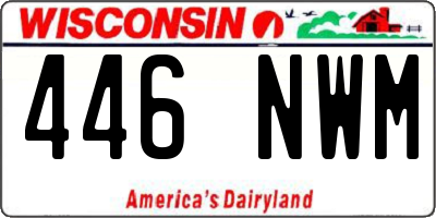 WI license plate 446NWM