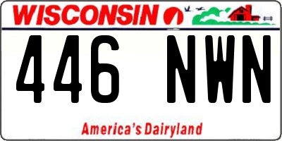 WI license plate 446NWN