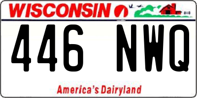 WI license plate 446NWQ