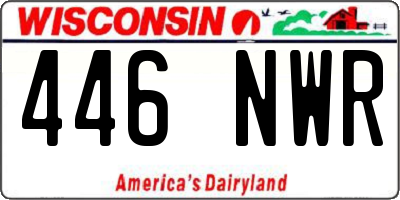 WI license plate 446NWR