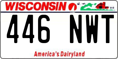 WI license plate 446NWT