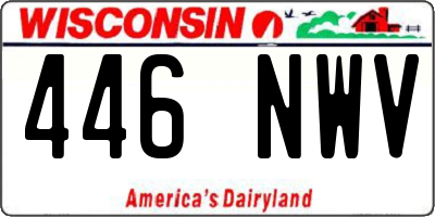 WI license plate 446NWV