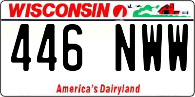 WI license plate 446NWW