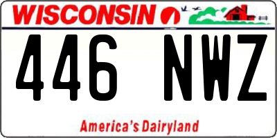 WI license plate 446NWZ
